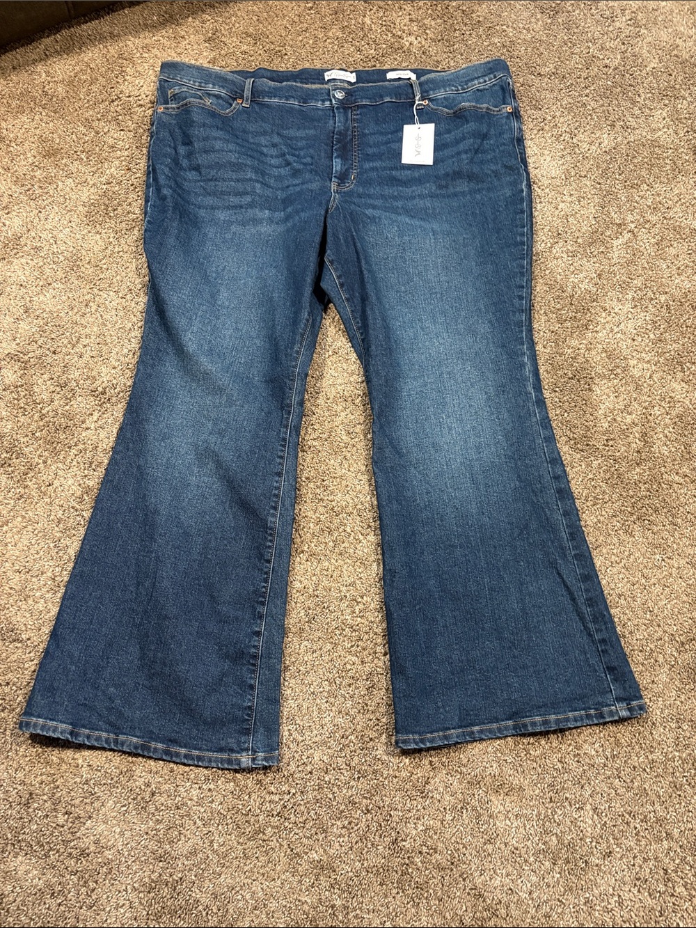Jessica Simpson Dark Blue Daisy Flare Jeans size 24w